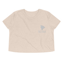 Load image into Gallery viewer, Kona Town Crop Tee (White Embroidery)