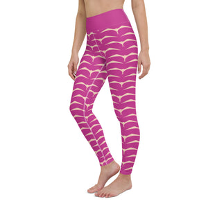 'IWA Mermaid Scales Wāhine Leggings (Dragonfruit)