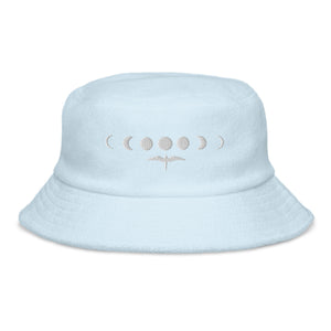 'IWA + Moon Terry Cloth Bucket Hat (White Embroidery)