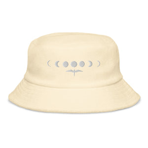 'IWA + Moon Terry Cloth Bucket Hat (White Embroidery)