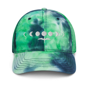 'IWA + Moon Tie Dye Dad Hat (White Embroidery)