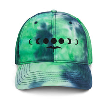 Load image into Gallery viewer, &#39;IWA + Moon Tie dye Dad Hat (Black Embroidery)