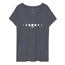 Load image into Gallery viewer, &#39;IWA + Moon Wāhine Recycled V-Neck Tee